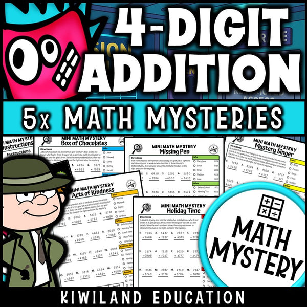 4-digit addition with regrouping printable math worksheets for students"
