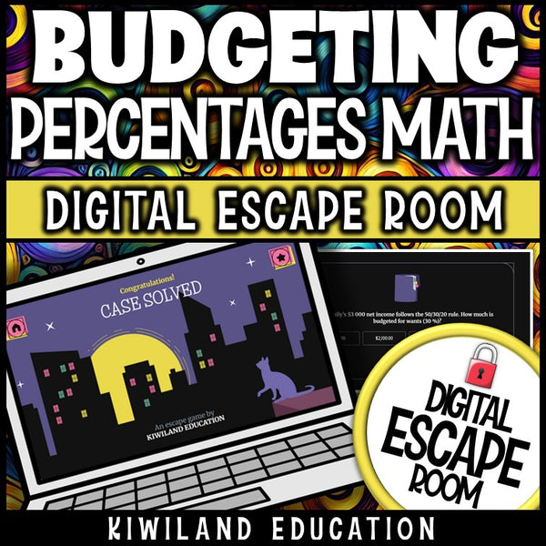 Middle school digital escape room for budgeting and financial literacy practice