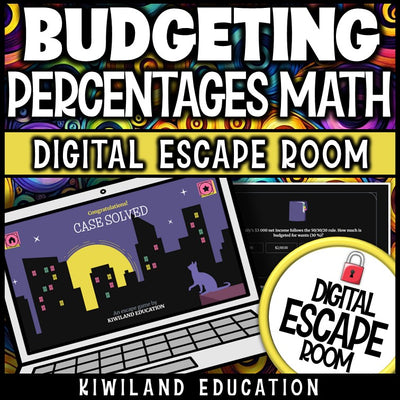 Middle school digital escape room for budgeting and financial literacy practice