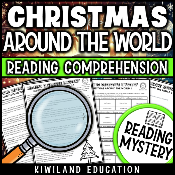Holiday reading comprehension activity comparing global traditions