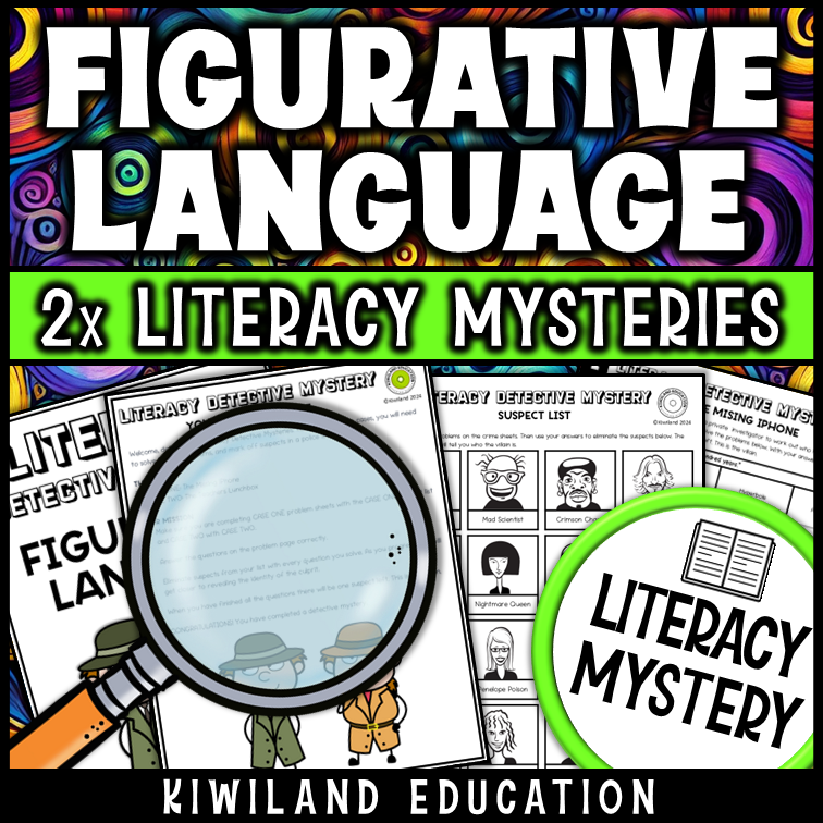 Simile, metaphor, and hyperbole practice in mystery-style reading activity