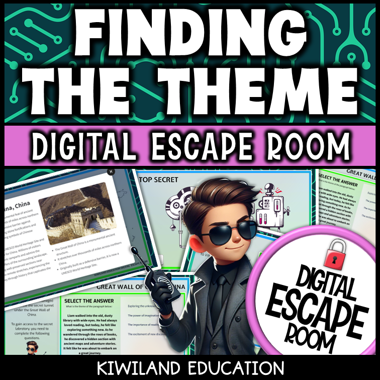 Students solving theme-based passages across four global locations