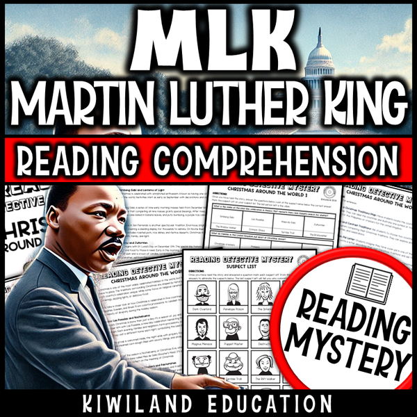 Printable Martin Luther King Jr. reading mystery activity for grades 6–8