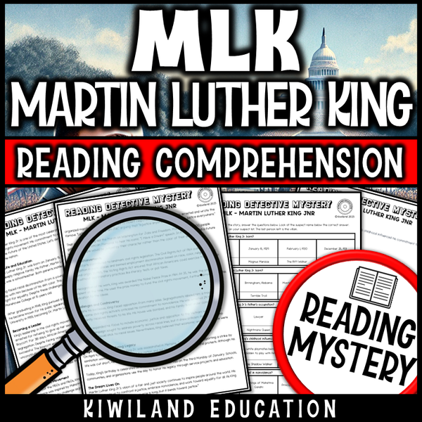 Informational MLK text with comprehension and open-ended questions