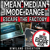 No-prep statistics escape room for data review and spiral math practice