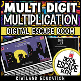 Digital escape room for 4th and 5th grade multi-digit multiplication practice