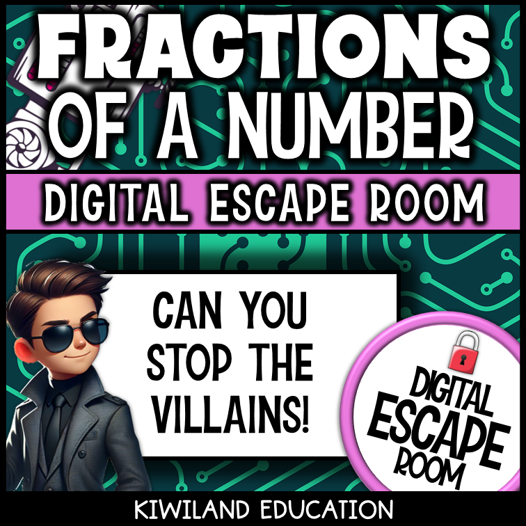 Animated fraction escape room for upper elementary math review