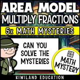 Multiplying Fractions with Area Models CSI Math Mystery