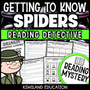 Spider science reading mystery with comprehension questions and text-based clues