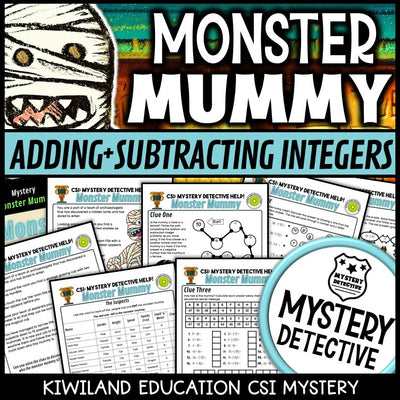 Ancient egypt integers CSI mystery detective grades 6-9