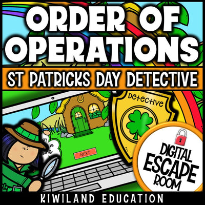 Order of Operations Digital Escape Room St Patrick's Day preview 1