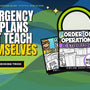 Self-checking emergency sub plans for math: Kiwiland Teaching Blog cover with order of operations and decimals detective worksheets