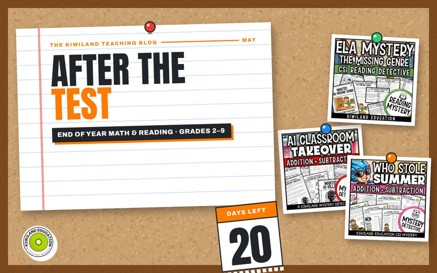 End of Year Activities After Testing: A Plan for the Last Four Weeks: Kiwiland Teaching Blog cover