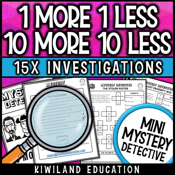 10 more 10 less worksheets school theme math detective activity 2nd grade