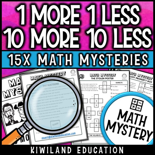 10 more 10 less worksheets school theme math detective activity for 2nd grade