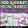 100s chart missing numbers within 100 Monster Math Mystery for Kindergarten, 1st and 2nd grade - no-prep printable