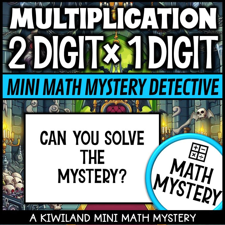 Can you solve the mystery, 2-digit by 1-digit multiplication printable math activity