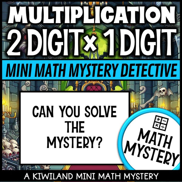 Can you solve the mystery, 2-digit by 1-digit multiplication printable math activity