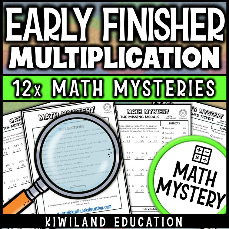2-digit by 1-digit to 3-digit by 2-digit multiplication worksheets, self checking practice