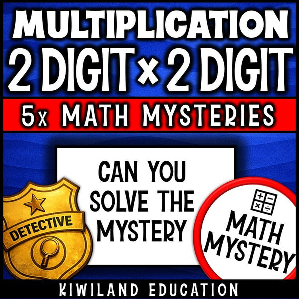 Can you solve the mystery, printable 2-digit by 2-digit multiplication math activity