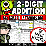 2-digit addition with regrouping worksheets for classroom math practice