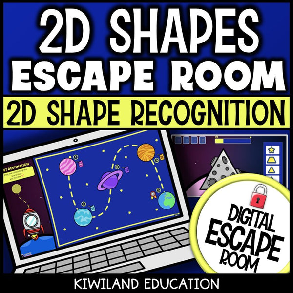 2D Shapes Digital Escape Room cover – Kiwiland Education