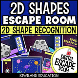 Identifying 2D shapes and attributes escape room challenge