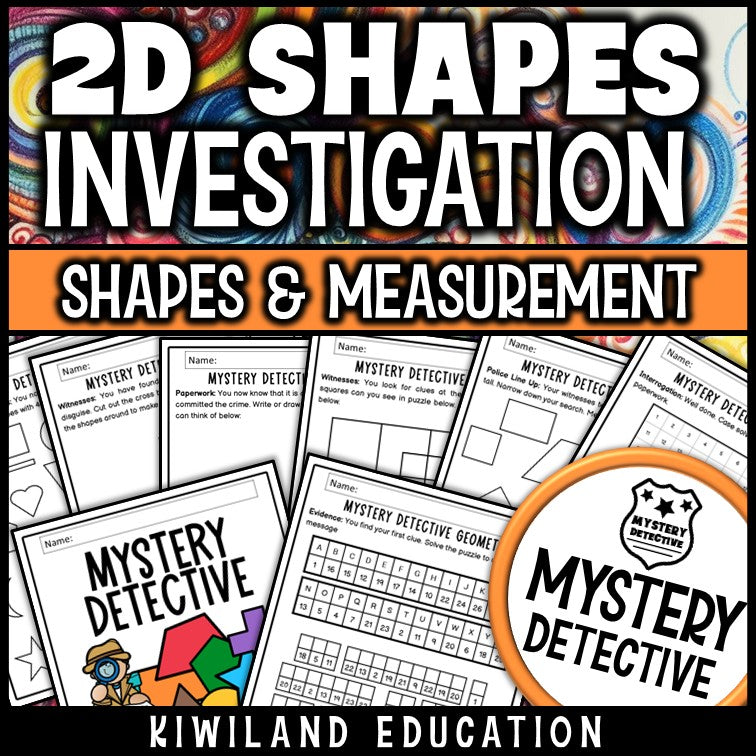 2D shapes geometry math worksheets measuring inches and cm cover