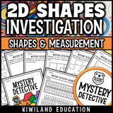2D shapes geometry math worksheets measuring inches and cm cover