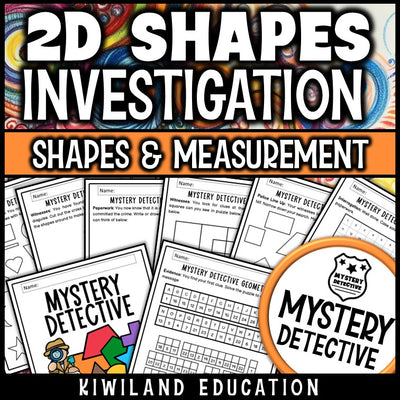 2D shapes geometry math worksheets measuring inches and cm cover