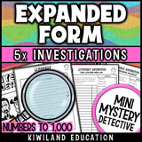 2nd and 3rd grade expanded form to standard form no-prep printable
