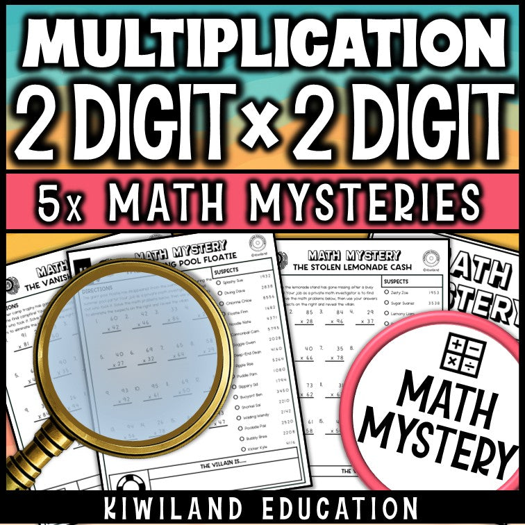 2x2 multiplication worksheets with answer keys for grade 4 and 5 review