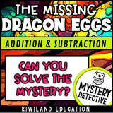3-digit addition subtraction 1000 mystery detective dragon case cover