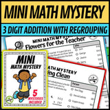 Sample 3-digit addition with regrouping worksheet, the Flowers for the Teacher spring case