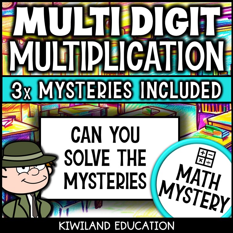 Can you solve the mysteries, printable 3-digit by 1-digit multiplication activity