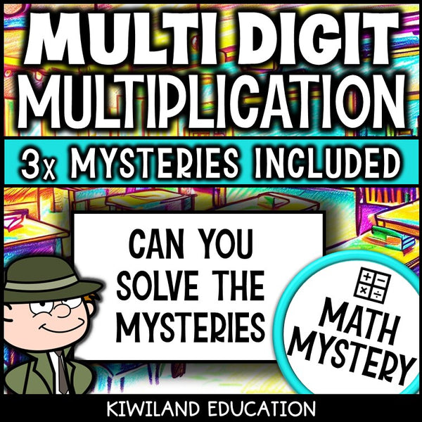 Can you solve the mysteries, printable 3-digit by 1-digit multiplication activity