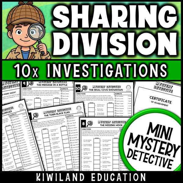 3rd grade division word problems math activities with sharing and grouping cases, an answer key for every page and a certificate