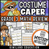 3rd grade math spiral review Halloween math activities CSI mystery detective
