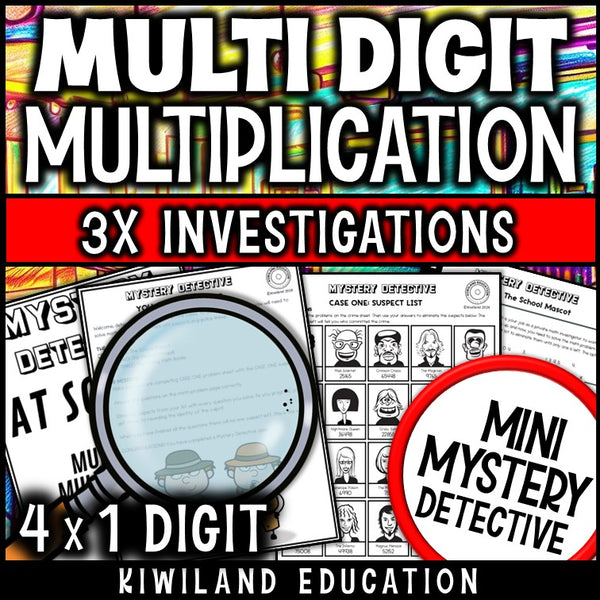 4-digit by 1-digit multiplication detective cases