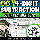4-digit subtraction with regrouping worksheets 3rd 4th grade