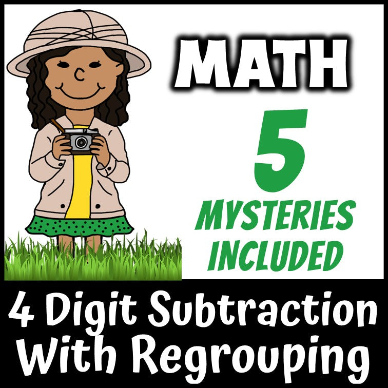 4-digit subtraction with regrouping worksheets grade 4