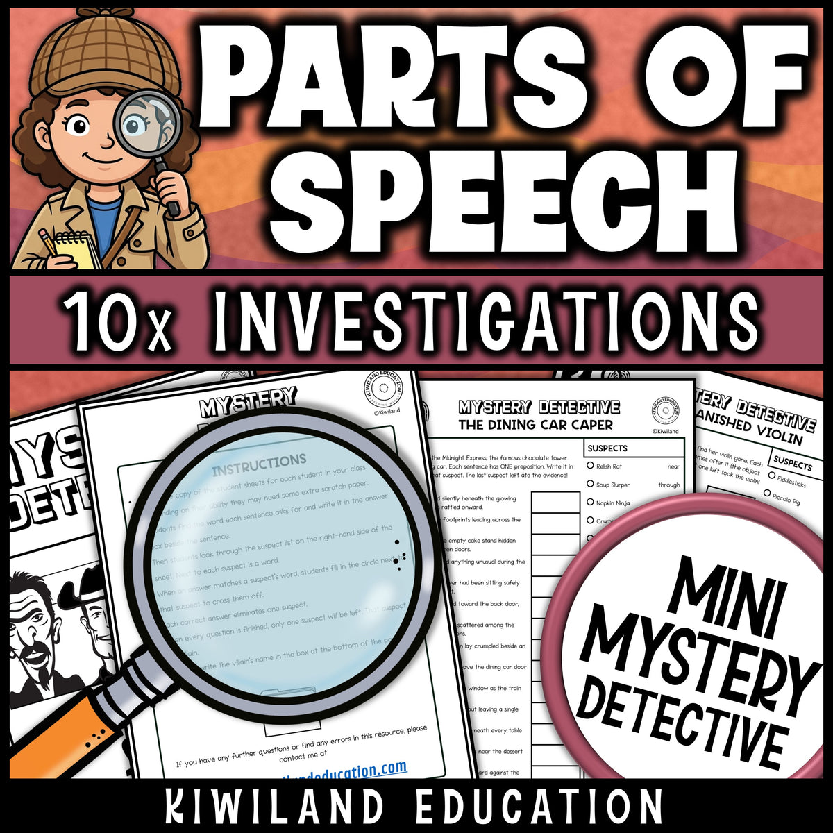 4th and 5th grade grammar activities printable with teacher instructions and a reference page, ready for ELA centers, early finishers and small groups