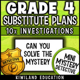 4th 5th grade no-prep sub plans mystery detective early finishers morning work