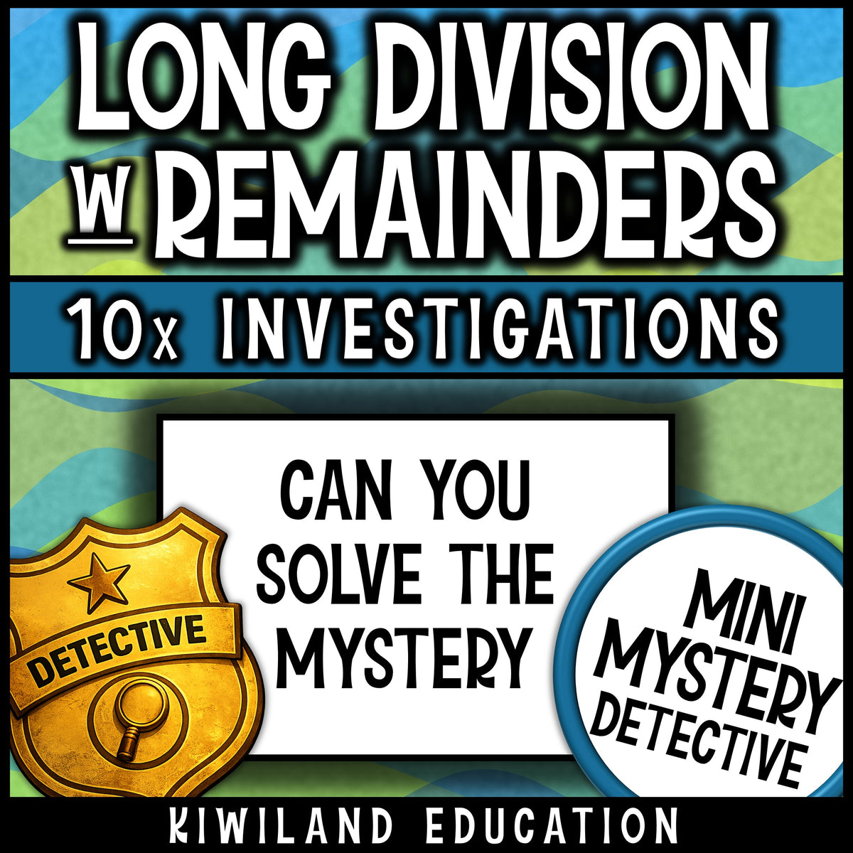 Can you solve the mystery? A print and go 4th grade division activity with a zoo theme for morning work, homework and sub plans