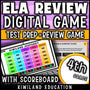 4th grade ELA digital Jeopardy game cover, reading review for grades 3–5