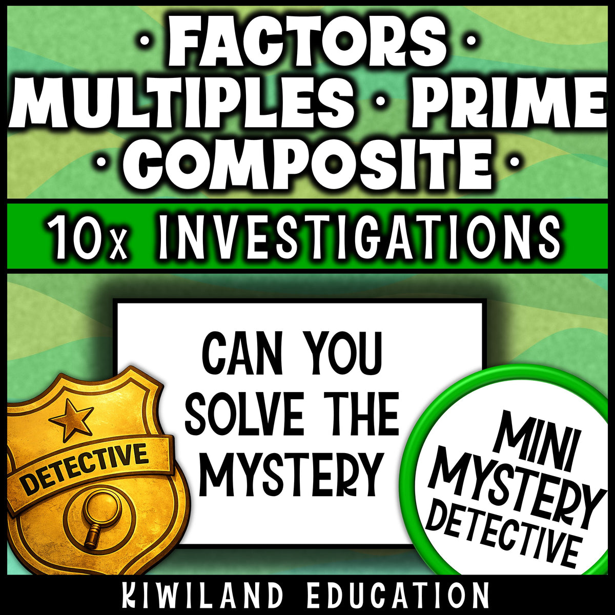 Can you solve the mystery? No prep 4th grade factors and multiples detective activity for math centers, early finishers, sub plans and homework