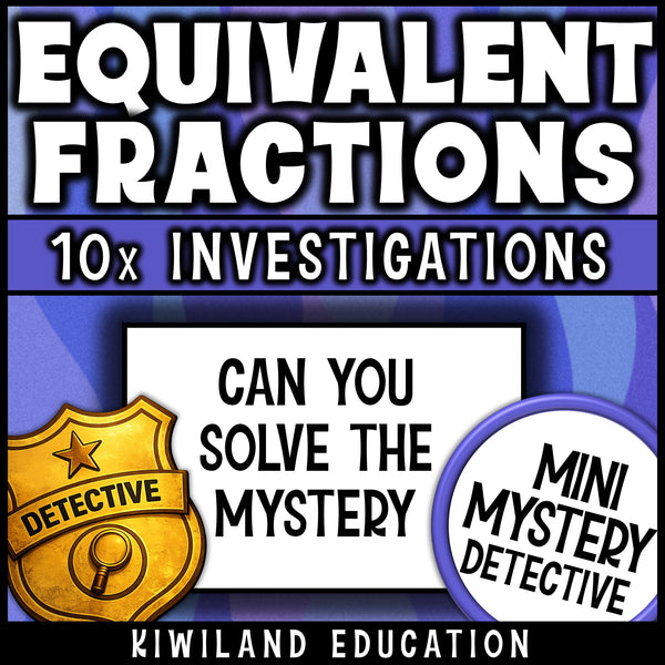 Can you solve the mystery? No prep 4th grade fractions detective activity for math centers, early finishers, sub plans and homework