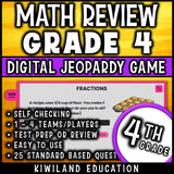 No-prep digital Jeopardy math review game for grade 4
