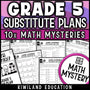 5th grade emergency sub plans math mystery worksheets, multiplication and long division