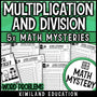 5th grade multiplication and division word problems math mystery worksheets